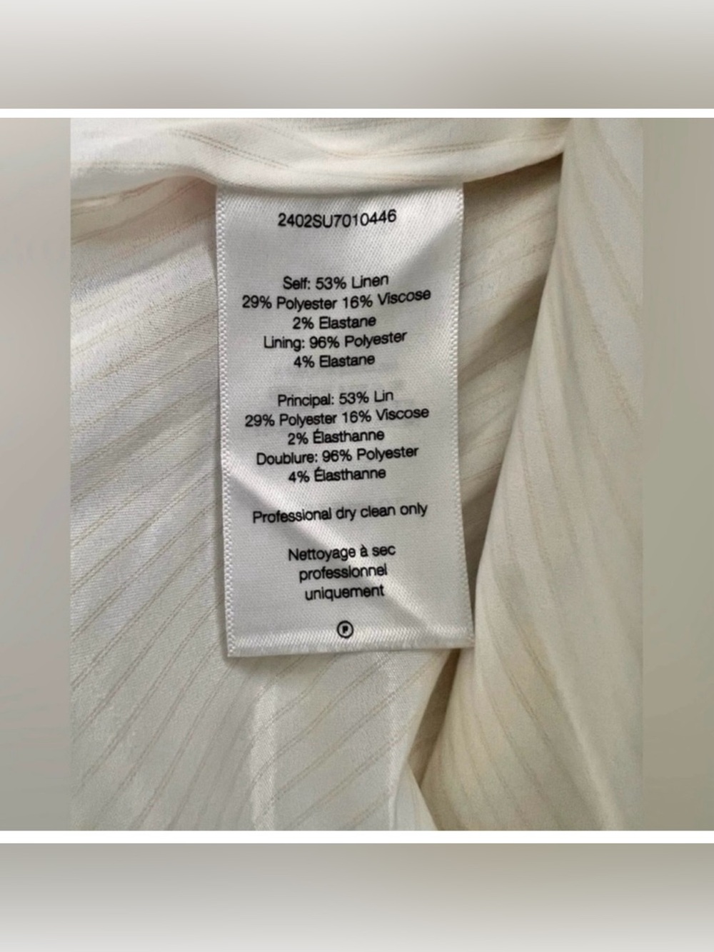 Veronica Beard Tamara Linen Blend Vest Sandalwood Melange Size 2 Coat. - Picture 10 of 12